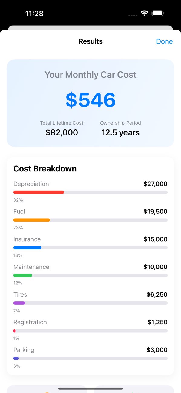 Car Monthly Costs screenshot preview